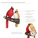 Bits and Pieces - 'Pair of Cardinals' Tree Hugger - Yard Decorations - Whimsical Tree Birds Sculpture - Garden Decoration - Garden Peeker Yard Art