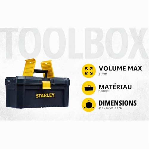 Boîte À Outils Stanley Classic Lines – 40 cm, Plateau Amovible, 2 Organiseurs - vue 6