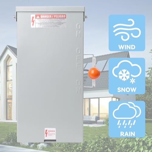 Mujurur 100A Generator Transfer Switch,24000W General-Duty Double-Throw Safety Switch,120/240-Volt Transfer Switch,Stronger Stability Manual Transfer Switch,Meeting Nema 3R Standards For Outdoor And Indoor thumb #3