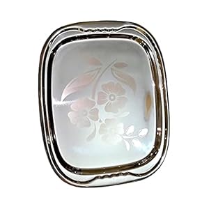 India Pride Rishabh Gold Serving Tray / Fruit Tray / Deep Tray with Permanent Flower Print Unbreakable (Large (36 x 29 x…