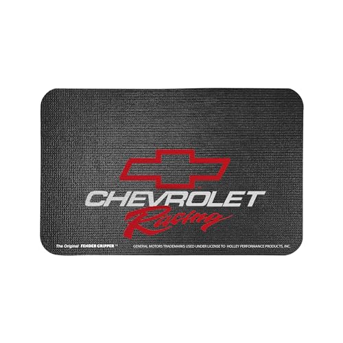 Fender Gripper Fender Cover with Chevrolet Racing Logo | Officially Licensed by General Motors | Universal Fit | Standard Size 22" X 34" | FG2007, Black with Colored Logo
