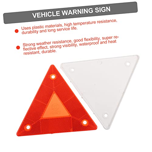 VILLFUL 10 peças de refletor triangular para motocicleta, reboques, triângulos refletivos para carro