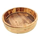 VUIUYOIES Tazón de Para madera para mezclar arroz de sushi, ideal para preparar y condimentar sushi en reuniones familiares, Estilo D