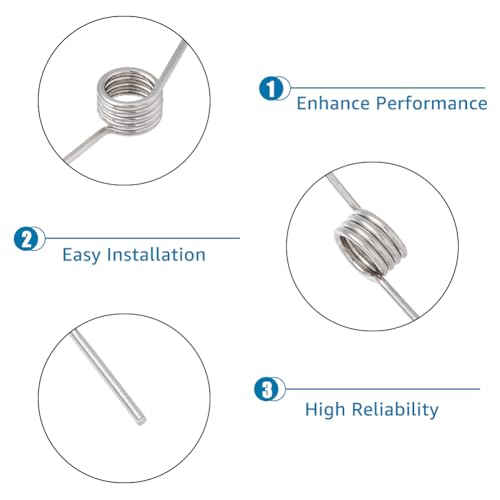 SUPERFINDINGS 16 Stück 160 Grad Torsionsfeder 4 Umdrehungen Edelstahl Torsionsfeder Mechanische Torsionsfeder 0.9mm Drahtdurchmesser Torsionsfeder Für Wartungsarbeiten 7mm Außendurchmesser