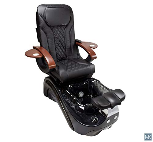 PERLA Shiatsulogic 16 EX Pedicure Chair with Lavish Black Pedicure Tub, Discharge Pump, Magna-Jet and Pipe-less whirlpool system Ideal for all Pedicure Spa