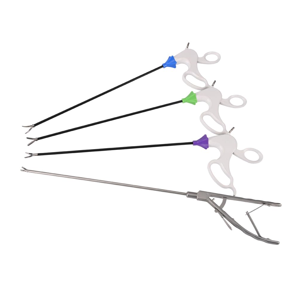 Instrumentos de Entrenamiento laparoscópico Disector Pinza Tijeras Portaagujas Juego de 4 Piezas 4 Instrumentos quirúrgicos Simulador de laparoscopia Reutilizable Trainer