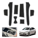 GAFAT Compatible avec Cupra Born 2022 2023 2024 Tapis Antidérapants en Caoutchouc, Born 2023 Tapis en Caoutchouc, Tapis de Console Centrale, Boîte de Rangement, Couture de Porte (Blanc)