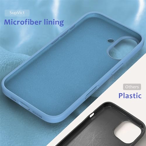 Image of ArmourPro Silicone Back Case for iPhone 16, Soft-Touch Case | Light Blue