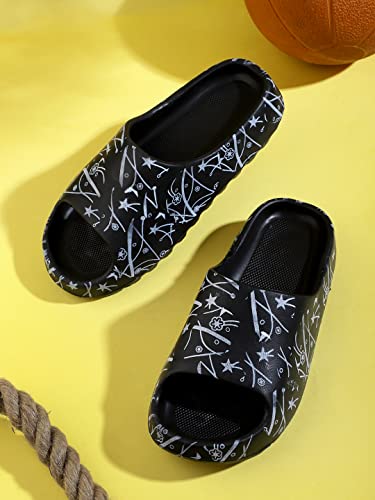 Image of Pampy Angel Zig Zag Abstract Men's Flip Flops Slides Back Open Household Comfortable Slippers