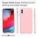 IVSUN Case for iPhone Xs Max 6.5-Inch Liquid Silicone 360 Full Protection Rubber Gel Cover Slim [ Anti-Fingerprint ] [ Scratch-Resistance ] [ Smooth Touch Feeling ] - Pink