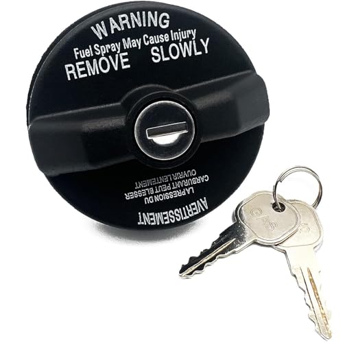 Image of Locking Gas Cap, Lock Fuel Cap Replace 05278655AB, 5278655AB Chrysler Dodge Jeep Ram - Challenger Grand Caravan 1500, Cherokee Wrangler JK TJ Liberty Compass Patriot, black