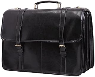 Leathario Leather briefcases for Men briefcases Laptop Bag Genuine Leather Messenger Bag 15.6 Inch Laptop Shoulder Business Office Bag