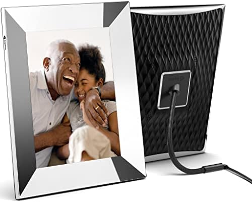 Nixplay 9.7 inch Smart Digital Photo Frame with WiFi and 2K Display (W10G) - Metal - Unlimited Cloud Photo Storage - Share Photos and Videos Instantly via Email or App - Preload Content