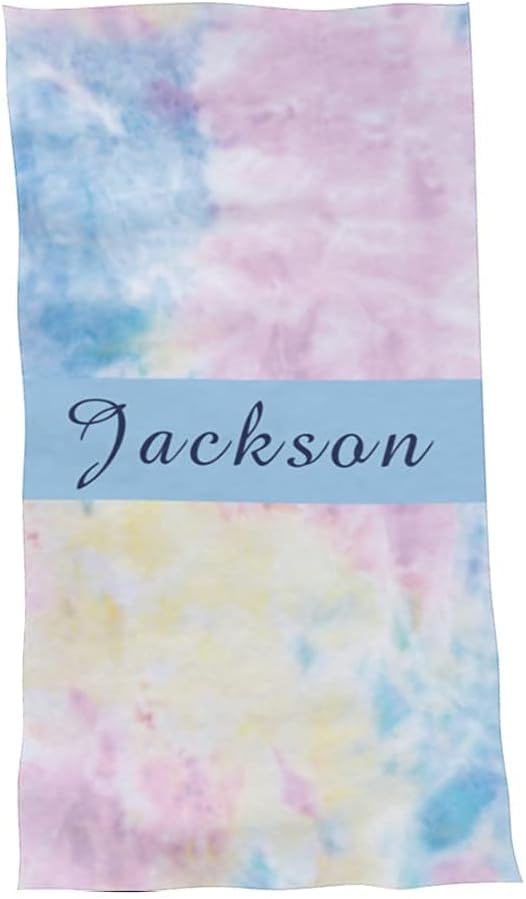 E-shine Tie dye Beach Towels Custom Beach Towels with Name Personalized Beach Towel Customize Beach Towels for Adult