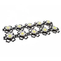 Vrabocry – Vrabocry 10 Stück High Power LED Chip 3W Weiß (30000-35000K/