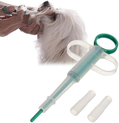 Anzero Pets Feed Solid Pills Gun Pet Pill Dispenser Dog Pill Dispenser Cat Pill Shooter Tablet Soft Tip Syringe Pet Medical Feeding Dispenser for Small Pet