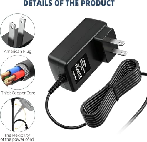 Adaptador de corriente Guy-Tech de 12 V para masajeador de pies SKG YS100 con calor y control remoto, fuente de alimentación de repuesto DC12V 2.5A miniatura 2