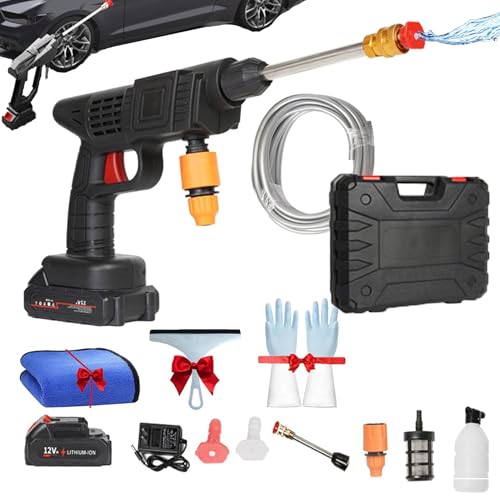Manutox Ez Jet Hydrowasher, 6-in-1 High Pressure Wireless Car Washer Water Gun,...