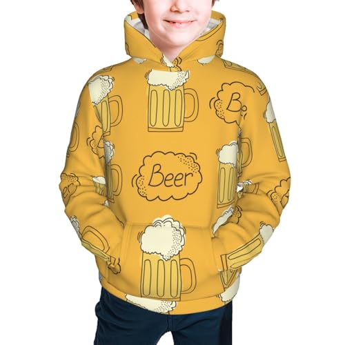 Cartoon Beer Mug Kids Pullover Hoodies Boys Sweatshirts Girls Athletic Clothes with Pocket2