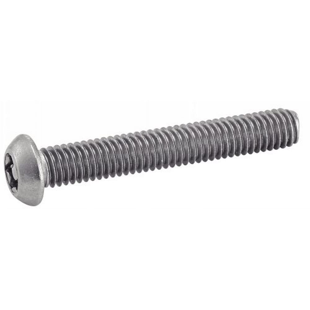1000 tornillos de cabeza redonda plana hexagonal, rosca completa, ISO 7380-1, acero inoxidable A2, M 2,5 x 8/8 TX8
