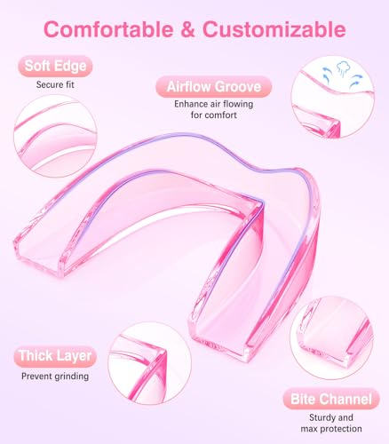 Image of Anti Grinding Guard, Moldable Dental Guard for Sleep, 4 Pack in 2 Sizes & Colors, Comfortable Fit for Men & Women