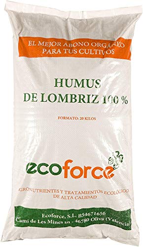 CULTIVERS Humus de Lombriz ecológico de 20 kg (40 L). Abono para...