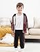 FoWear Toddler Winter Clothes Plaid Style Long Sleeve Hoodie Tops Sweatsuit Pants Outfit Set Winter Boys Winter Clothes Red 4-5T