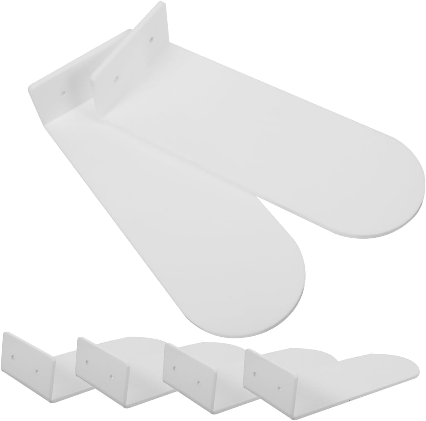 6pcs Acrylic Floating Shoe Rack for Wall Display Modern Floating Shoe Shelves Organizer for Sneakers Easy Installation Space-Saving Design for Entryway and Closet