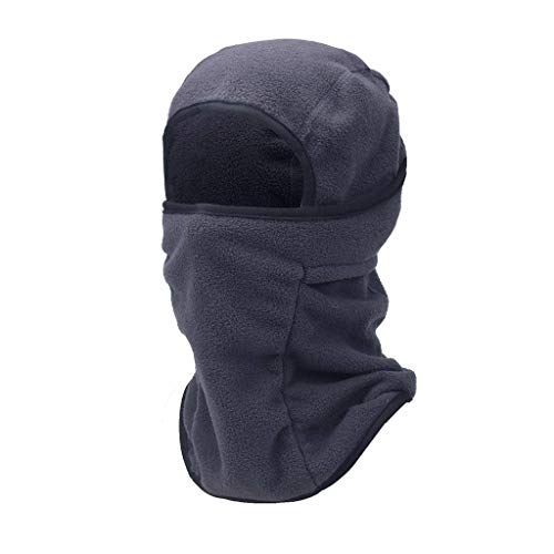 Bonnet Hiver Vent-résistant, Quotidien Beanie Vélo Chapeau Unisexe Cagoule Chaud Épais Doux Solide Couleur pour Homme Femme en Plein Air Ski-Foncé Gris Cover