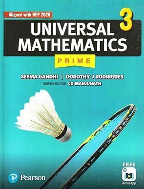 Pearson Universal Mathematics Prime Book 3 NEP 2020 and NCF 2023 Aligned