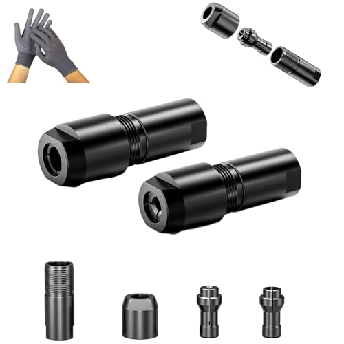 Angle Grinder to Straight Grinder Adapter, Winkelschleifer Modifizierter Adapter, Drill Chuck Adapters Tool, for 6mm and 3mm Bits (1 Set)