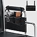 Wheelchair Side Bag, Wheelchair Bag Armres Waterproof Wheelchair Armrest Pouch with Reflective Stripe, Bag for Wheelchair Side Organizer Wheelchair Pouch Side Pocket for Walker Rollator Wheelchair