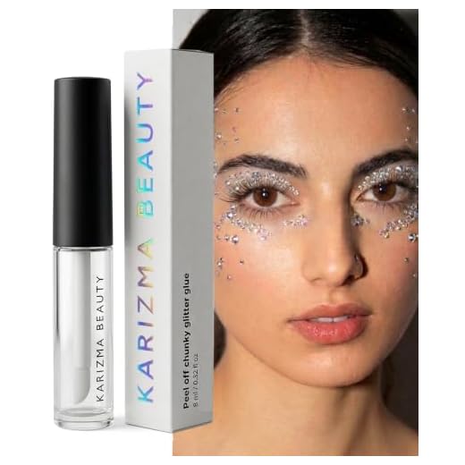 Cosmetic Glitter Glue // Peel Off Formula ✮ KARIZMA Beauty ✮ Face Chunky Glitter Glue Adhesive Body Cosmetic Makeup