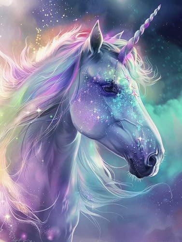 Diamond painting adulte licorne 80x110 cm broderie diamant