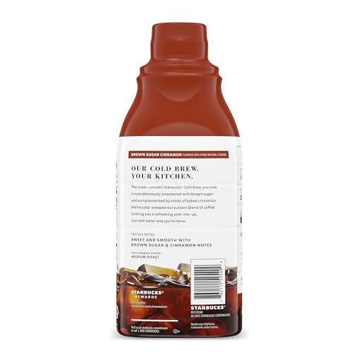Starbucks Cold Brew Coffee Concentrate, Limited Edition Sweetened Brown Sugar Cinnamon, 100% Arabica, Multi-Serve Bottle (32 Fl Oz) (Pack of 2) - Thumbnail 7