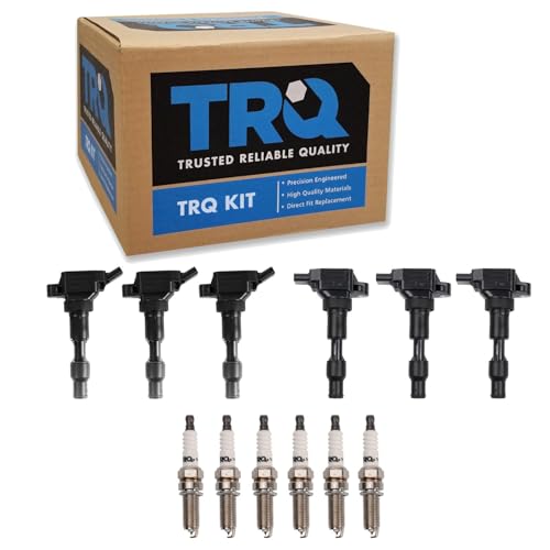 TRQ Ignition Coil & Spark Plug Kit Iridium 12 Piece Compatible with 2020-2023 Hyundai Palisade 2018-2020 Kia Sorento 3.3L 2018-2021 Sedona 2018-2020 Genesis G80 3.8L 2020-2021 Telluride