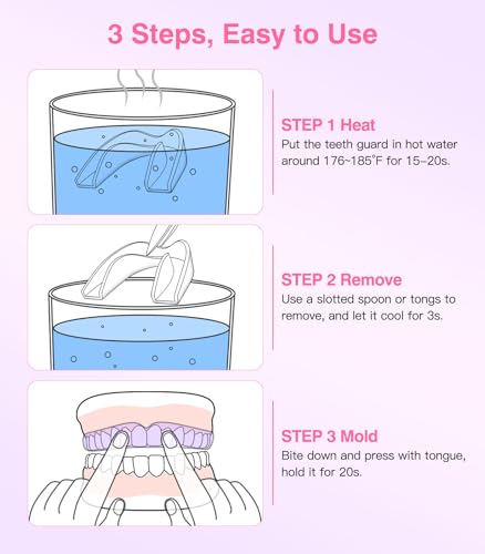 Image of Anti Grinding Guard, Mouth Guard for Grinding Teeth at Night | 2 Color Night Guards for Sleeping with 5X Magnifier Guard Case, 4 Pcs /2 Sizes