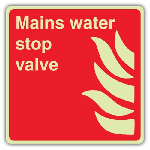 Panneau signalisation Water Stop Valve de sécurité rigide photoluminescent