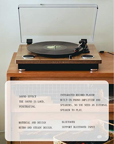 NAMSAR Vinyl Record Player, en Bois Massif phonographe, Vinyle Turntable, Soutien 7/10/12 Pouces Record, Trois Vitesses de Lecture 32/45/78, Support d’entrée Bluetooth - Les Beatles, Paul McCartney, John Lennon, RIngo Starr, George Harrison NAMSAR Vinyl Record Player, en Bois Massif phonographe, Vinyle Turntable, Soutien 7/10/12 Pouces Record, Trois Vitesses de Lecture 32/45/78, Support d'entrée Bluetooth – Image 5