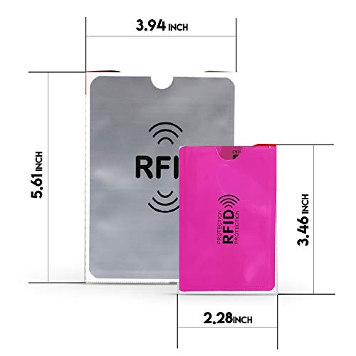 Credit Card Sleeve, 14Pcs Rfid Sleeves Credit Card Protectors For Identity Theft Protection (Set Of 12 Credit Card Protector Sleeves + 2 Passport Holders) #TOP5