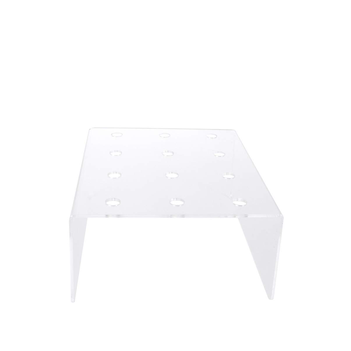 BPA 12 Holes Cake Holder Clear Lollipop Stand Cake Ice Cream Cone Candy Display Rack Table Centerpiece Decorations for Weddings Baby Showers Birthday Party Supplies