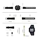 OcioDual Uhrenband Kompatibel mit Casio F91W F-91W Schwarz Harz Metallschnalle mit 2 Pins Uhrenarmbänder Uhrenarmband