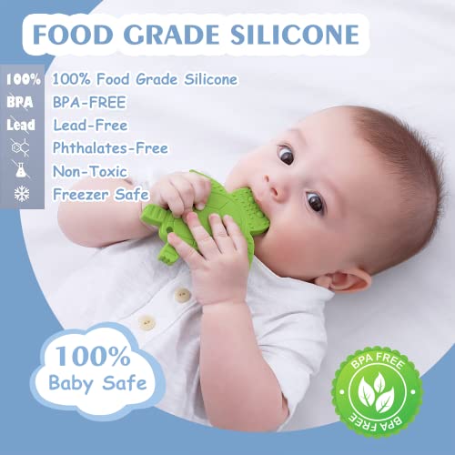 Yoolane Baby Teething Toys 4-Pack Ocean Animals Teether Toy For Babies 0-6 Months 6-12 Months Silicone Baby Chew Toys For Toddler Infant Boy And Girl, Bpa Free Freezable Dishwasher Refrigerator Safe #TOP2