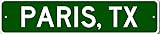 Paris Texas Metal Wall Decor City Limit Sign