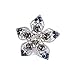 jinyi2016SHOP Broche Estilo Moda Vintage Flor Broche Azul Gris Rhinestone Pins for Abrigo Traje Joyería Atmosférica Clips para suéter (Metal Color : Silver Plated)