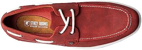 STACY ADAMS Men's, Reid Boat Shoe RED Bean 14 M | Image 6