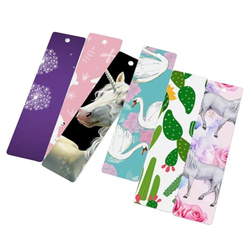 Marque-pages lapin blanc avec pompon (lot de 6) pour livre et fournitures scolaires