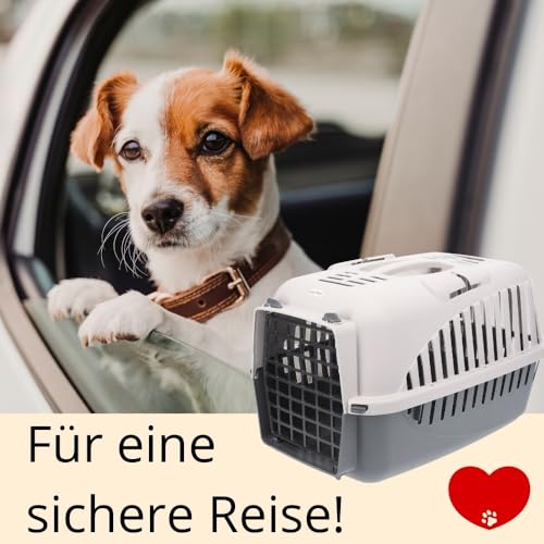 Hundebox Auto Rückbank Transportbox Katze Katzentransportbox Transportbox Kaninchen Katzenkorb Transport Hundetransportbox Grau