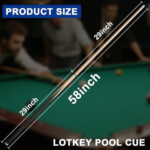 LOTKEY Pool Cue Stick,58"/52"/48"/42" Pool Cue Set of 4/2/1 Billiard Cues Sticks for Professional,Pool Sticks for Adults 14 15 19 20 21oz House Bar with 2 Billiard Chalk - Image 4