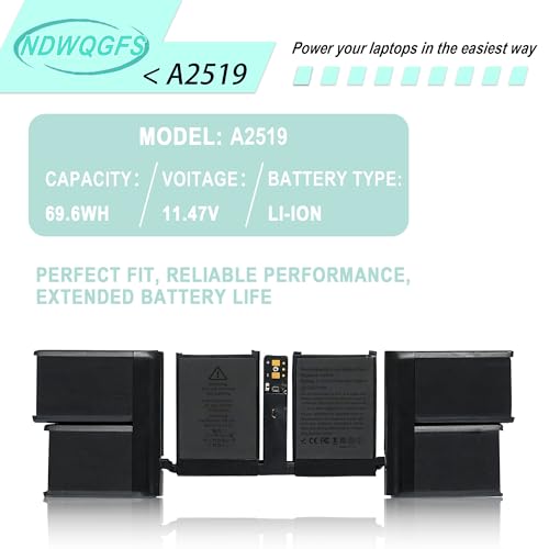 Image of A2519 Battery Replacement for A2442 MacBook Pro 14 Inch 2021 Compatible with EMC 3650, 8102, MKGP3, MKGQ3, MKGR3 Series